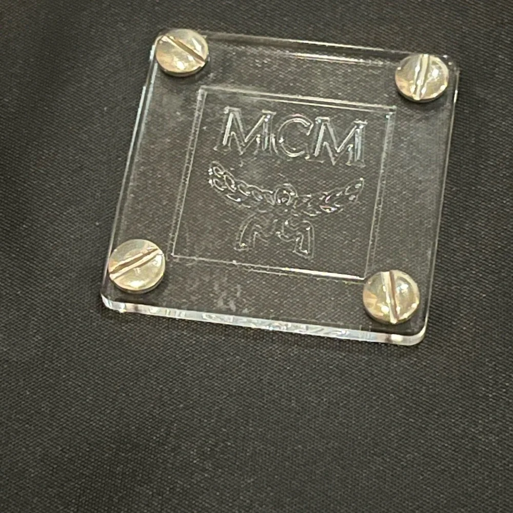 MCM Black Clutch Nylon RARE. Velcro attach. Chain does not come w/